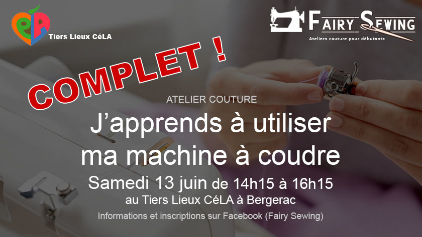 Atelier couture « J’apprends à utiliser ma machine à coudre »